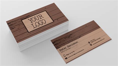 woodworking business card template.